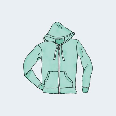 Premium Cotton Zip-Up Hoodie - Classic Black, All Sizes